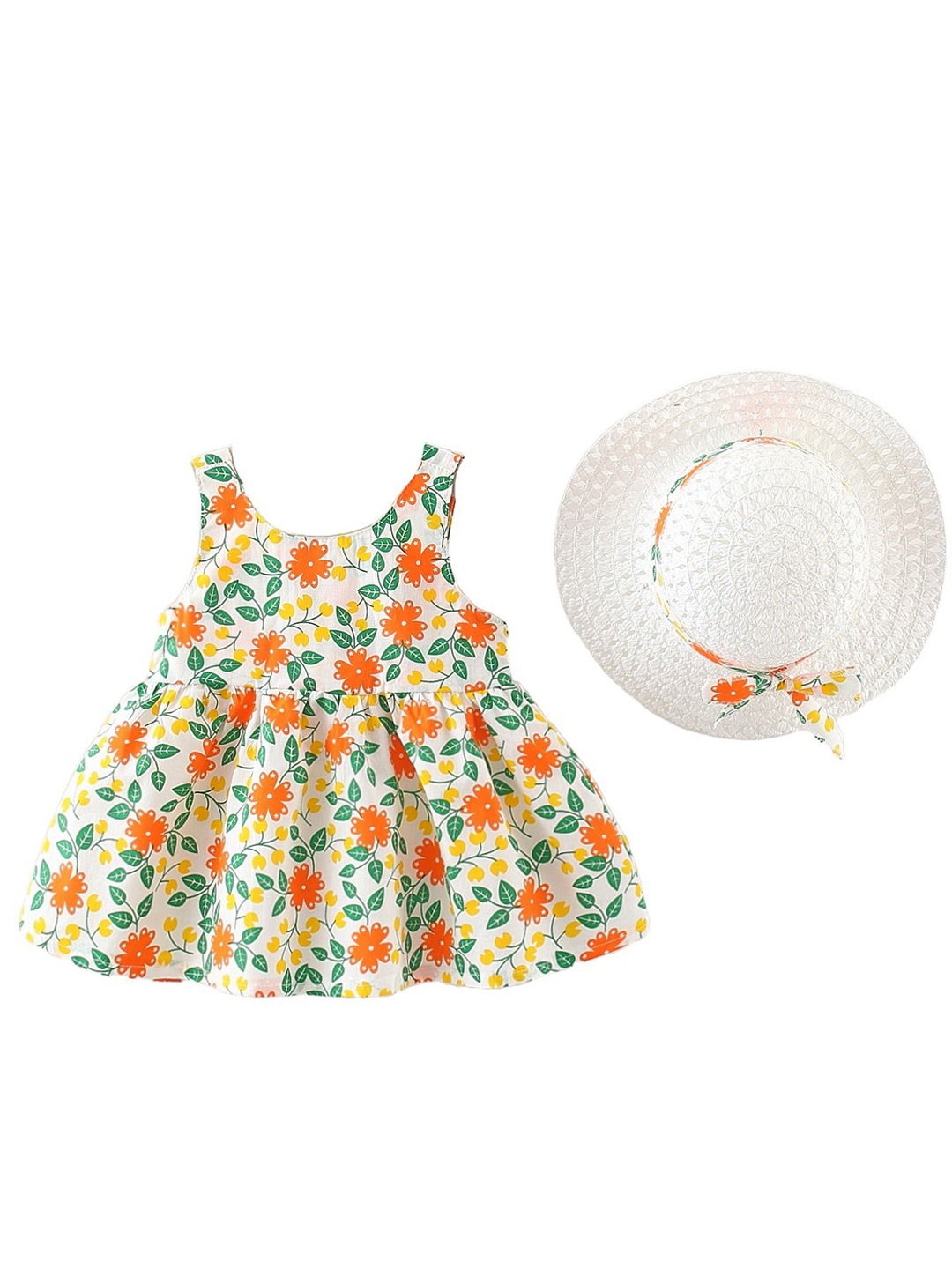 

StyleCast x Revolte Floral Print Fit & Flare Dress, Orange