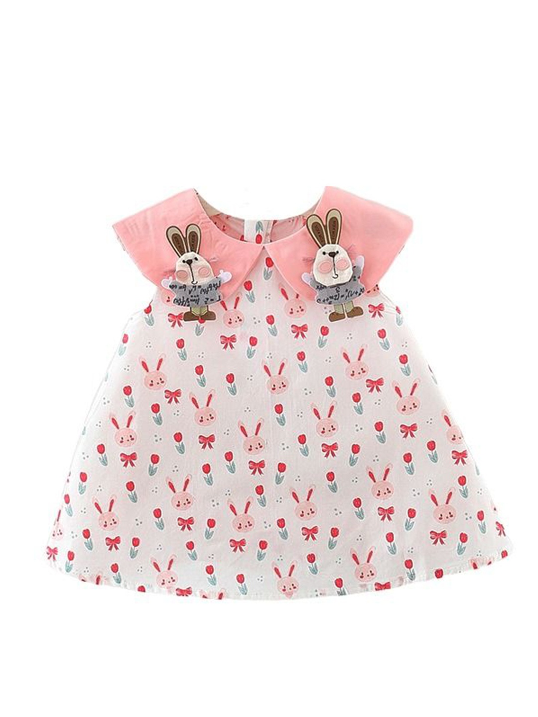 

StyleCast x Revolte Peter Pan Collar Print A-Line Dress, Pink