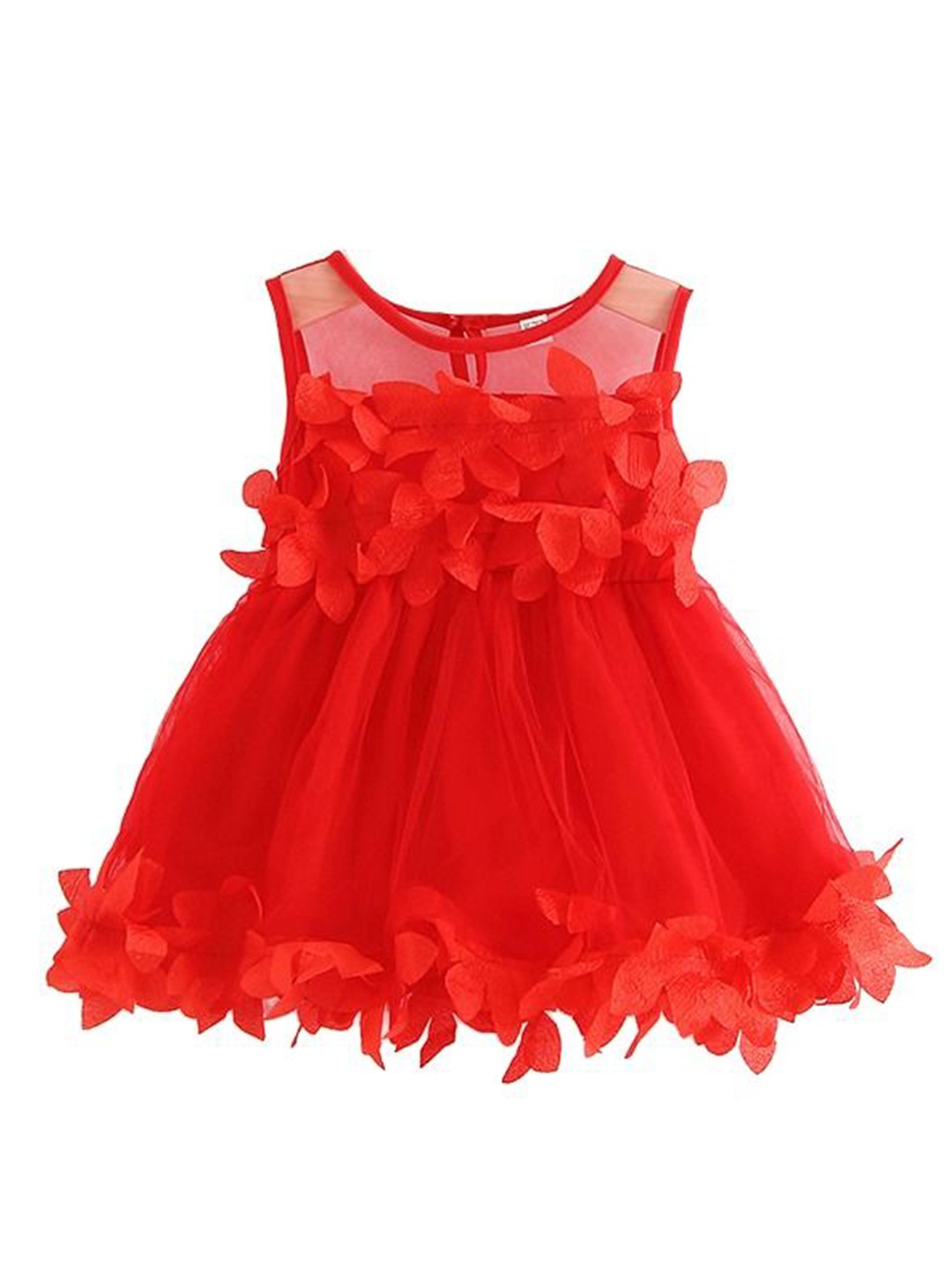 

StyleCast x Revolte Girls Embellished Applique Fit & Flare Dress, Red