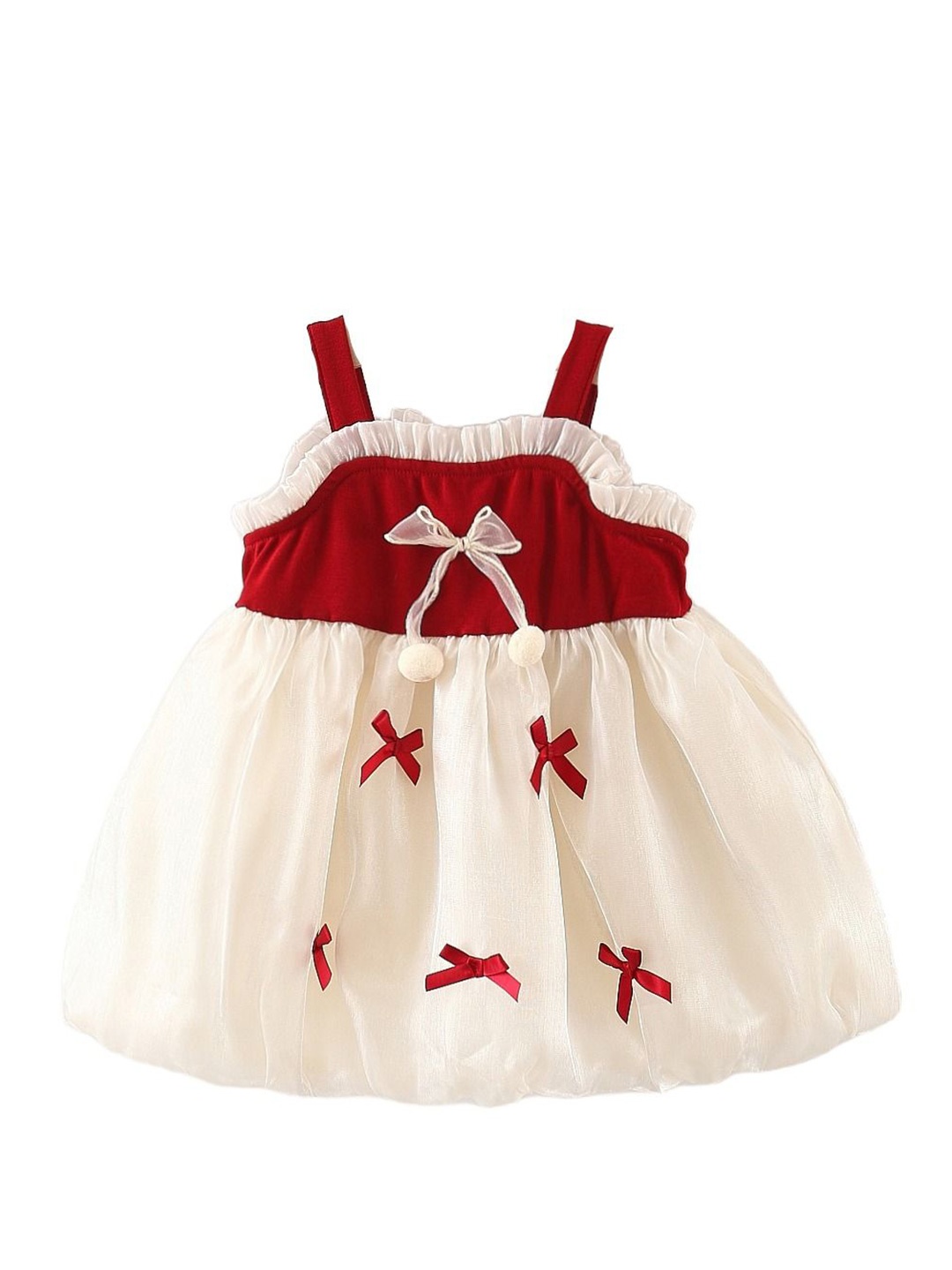 

StyleCast x Revolte Girls Shoulder Straps A-Line Dress, Red