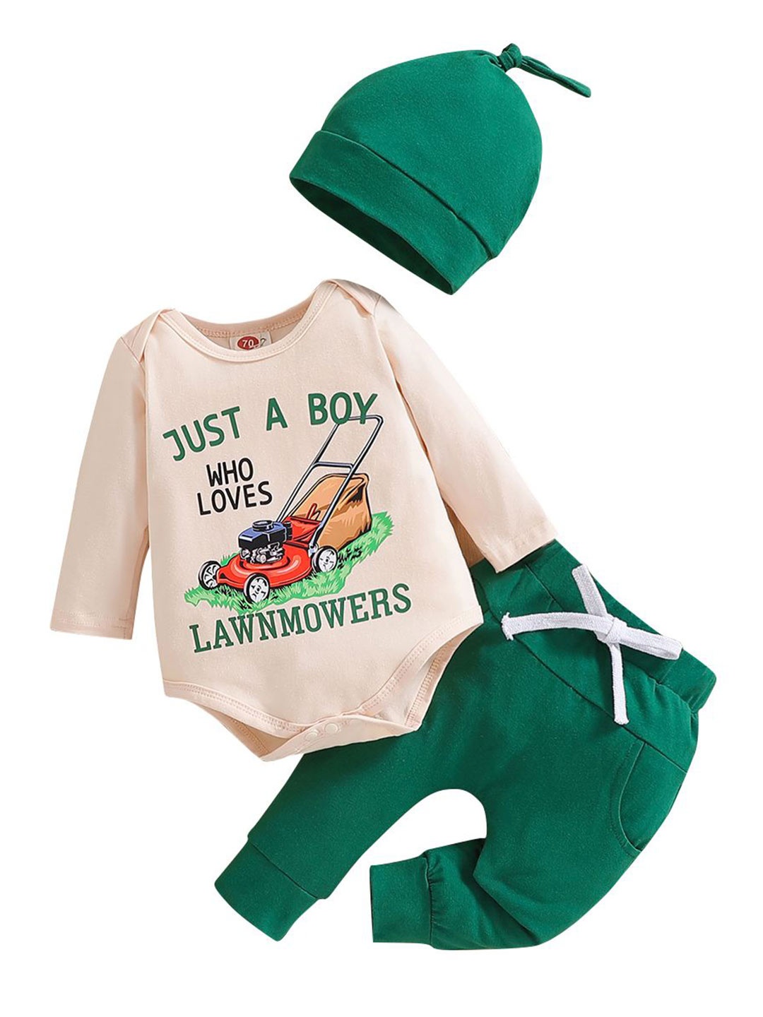 

StyleCast x Revolte Boys Typographic Printed Long Sleevers T-shirt with Trousers, Green