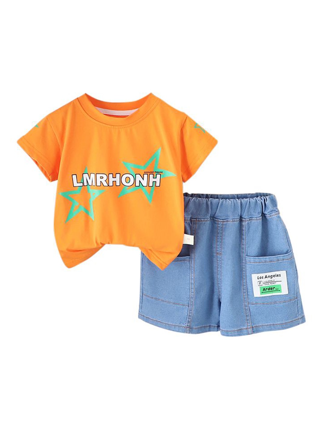 

StyleCast x Revolte Boys Printed T-shirt with Shorts, Orange