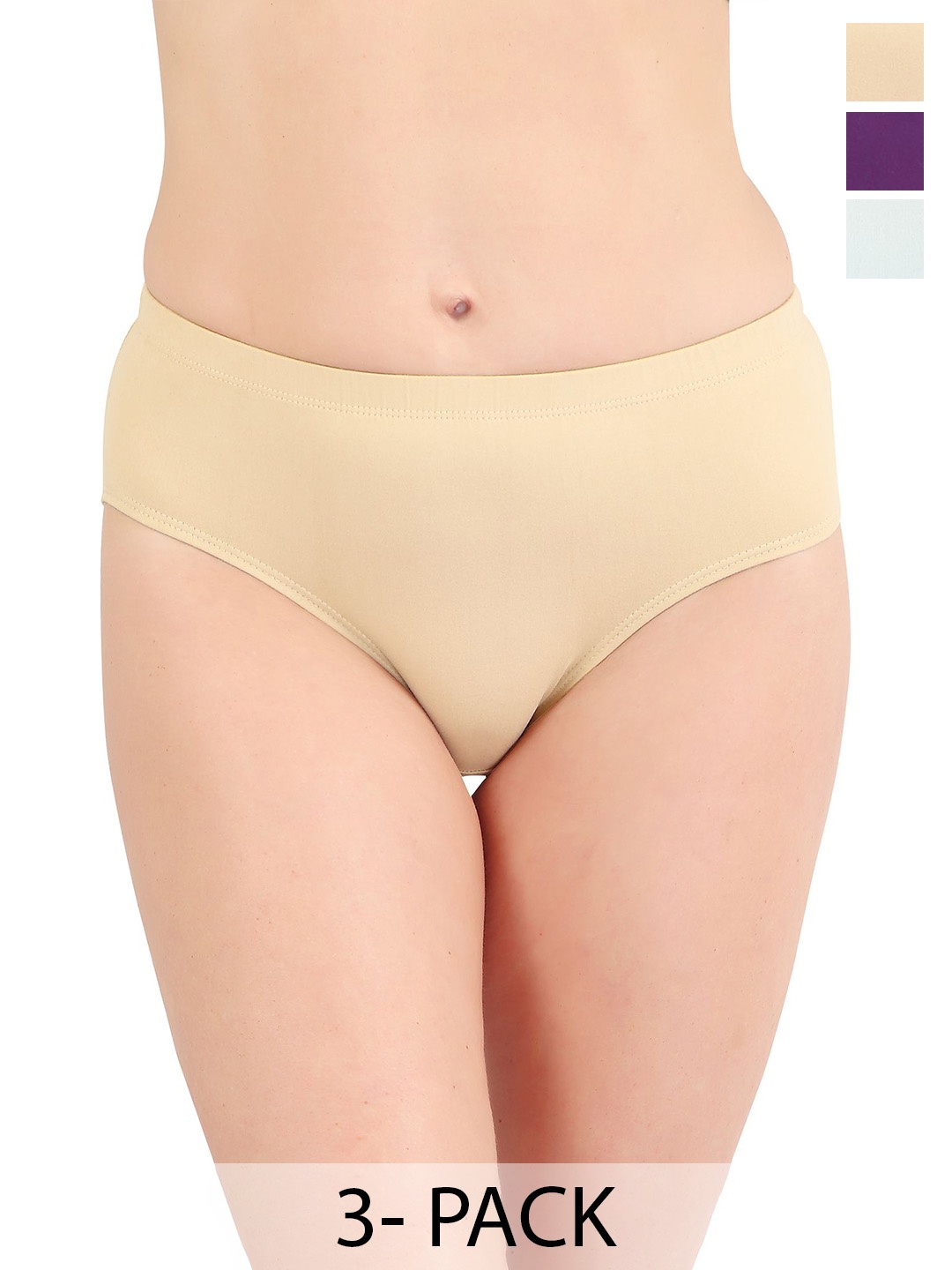 

Bruchi CLUB Pack Of 3 Assorted Hipster Briefs BRC-PN-PMD303-MCL-3C-S