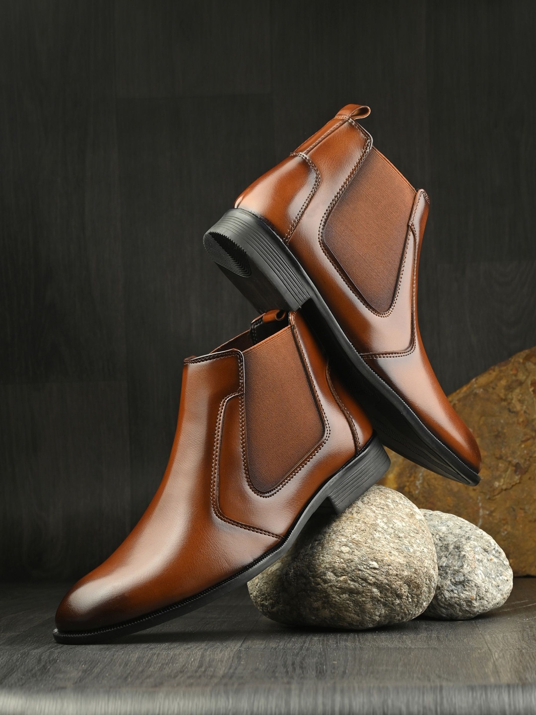 

AfroJack Men Chelsea Boots, Tan