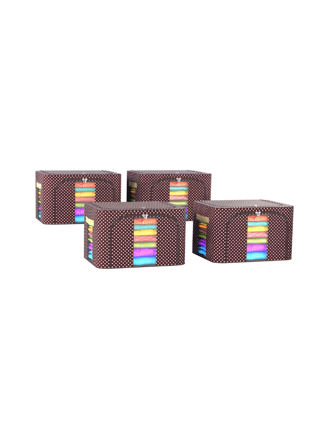 

Kuber Industries Brown 4 Pieces Regular Drawer Organisers