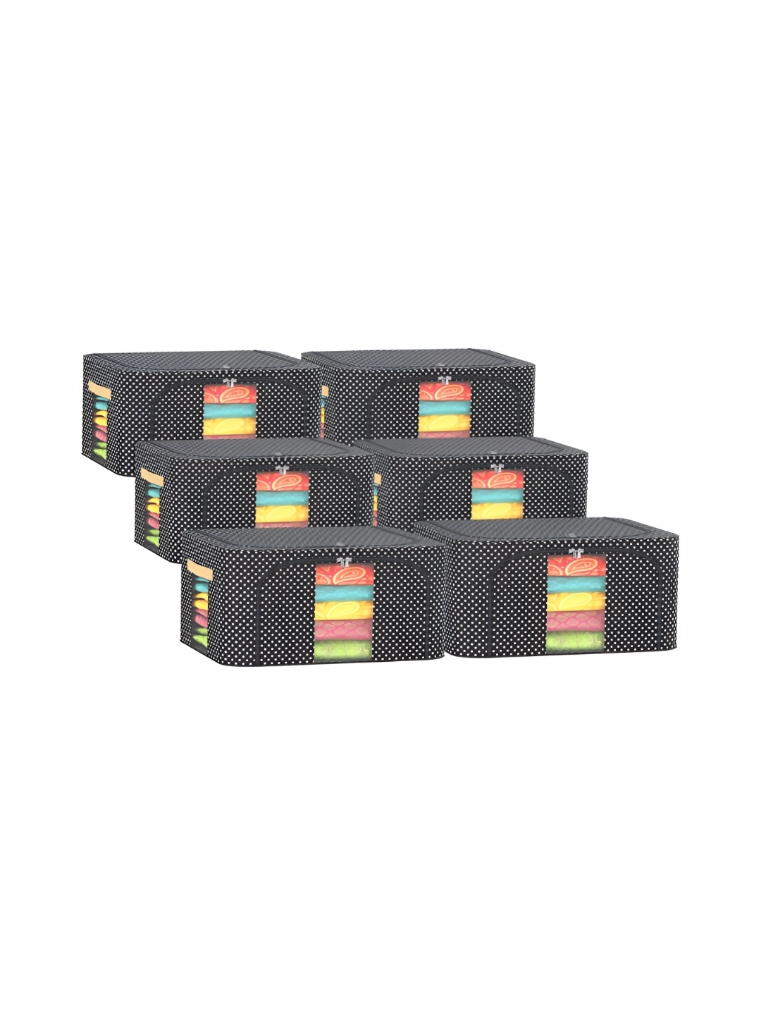 

Kuber Industries Black 6 Pieces Regular Drawer Organisers
