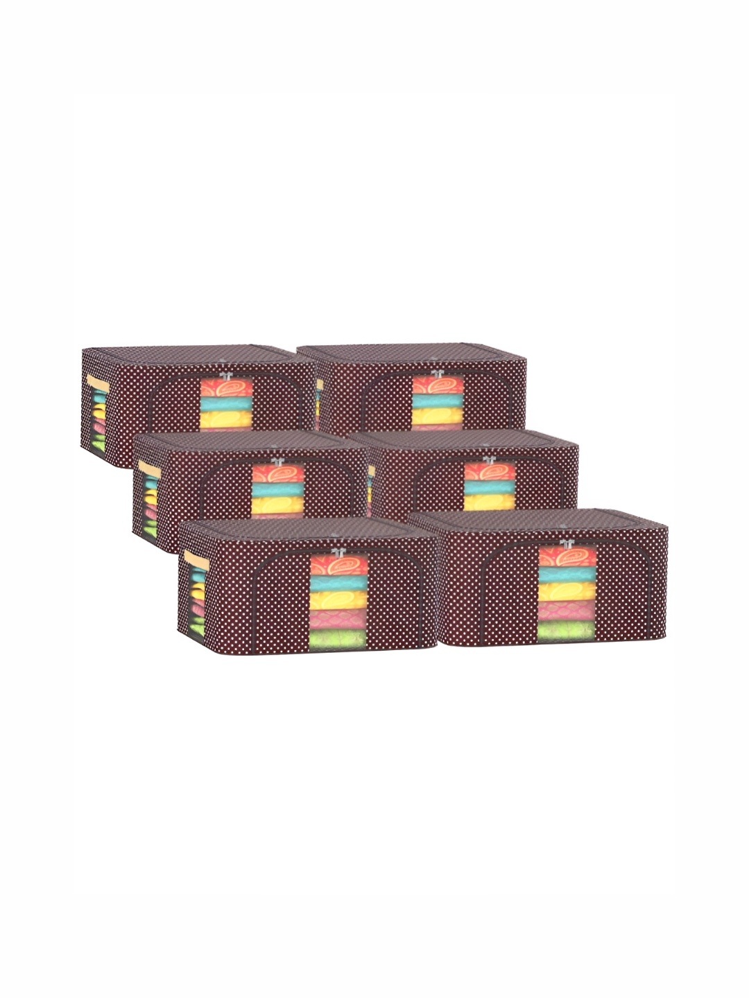 

Kuber Industries Brown 6 Pieces Printed Drawer Organisers