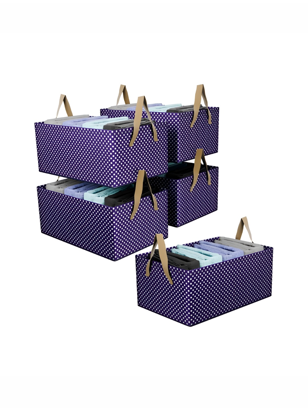 

Kuber Industries Blue 5 Pieces Regular Drawer Organiser