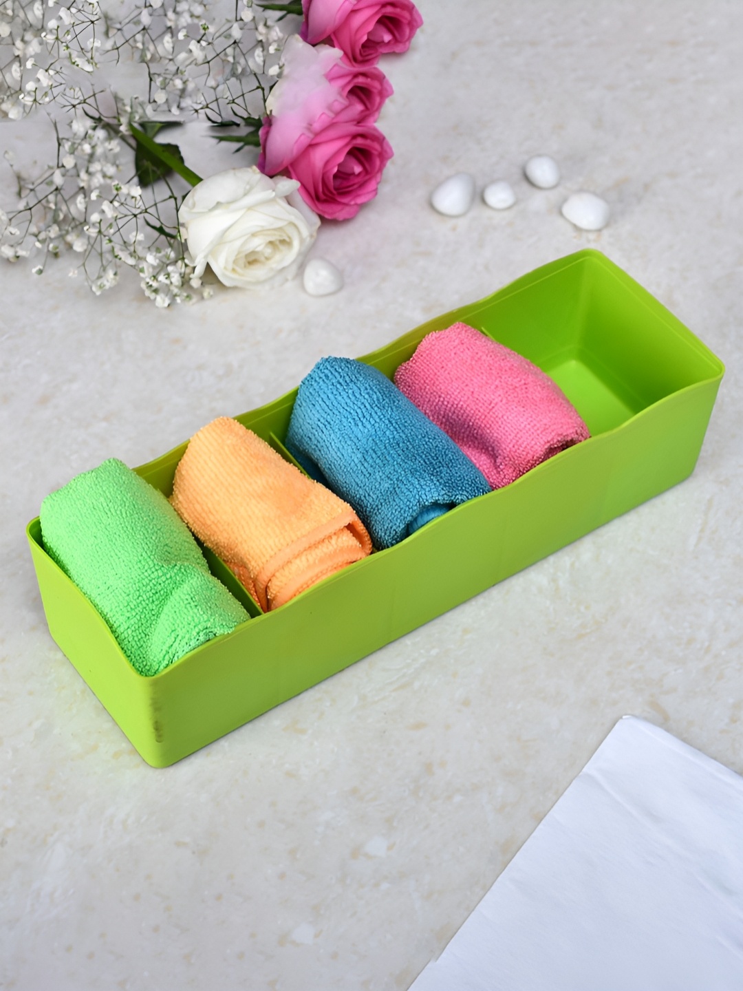 

Kuber Industries Red & Green 4 Pieces Multi-Utility Organisers