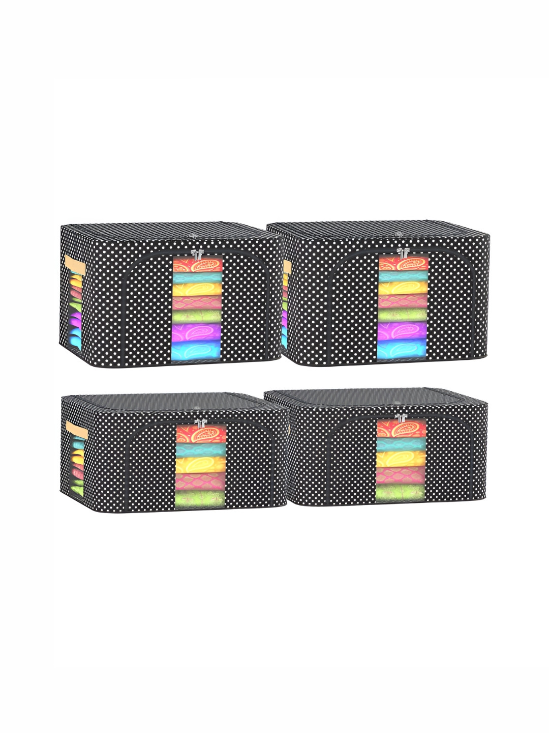 

Kuber Industries Black 4 Pieces Regular Drawer Organisers
