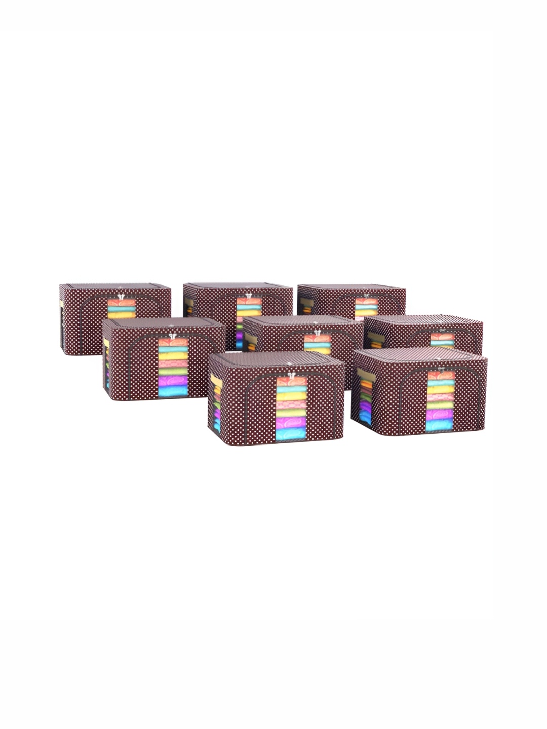 

Kuber Industries Brown 8 Pieces Regular Drawer Organiser