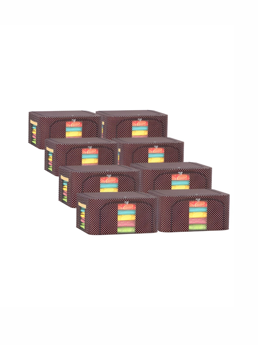 

Kuber Industries Brown 8 Pieces Printed Drawer Organiser