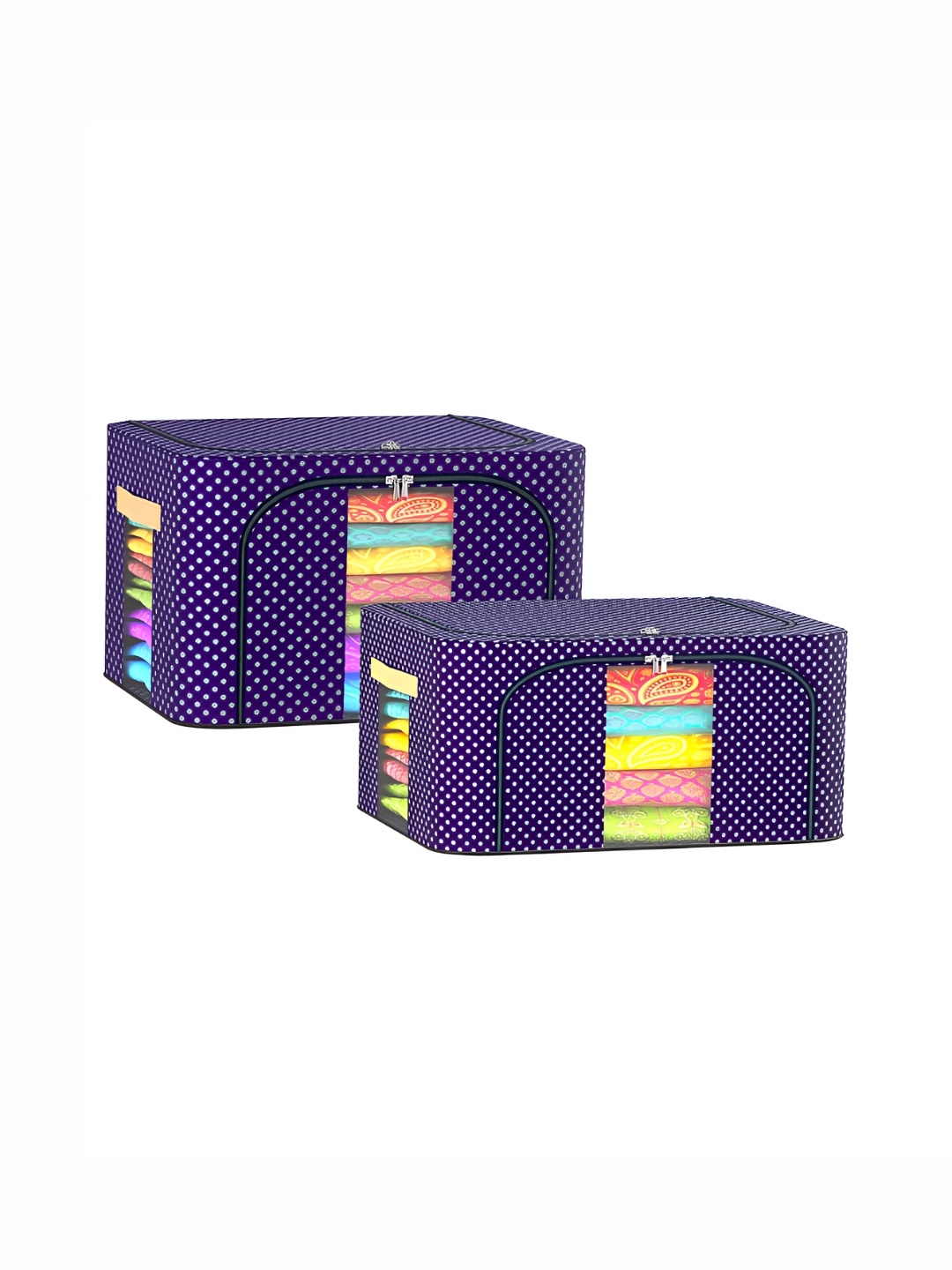 

Kuber Industries Blue 2 Pieces Regular Clothes Storage Organisers