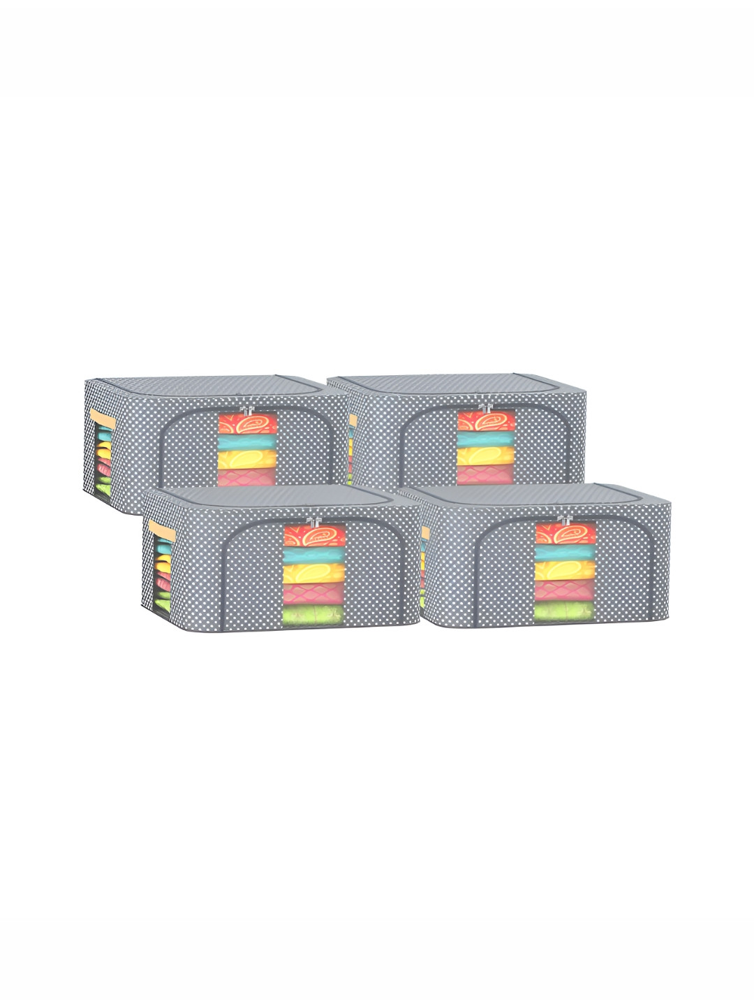 

Kuber Industries Grey 4 Pieces Regular Drawer Organisers
