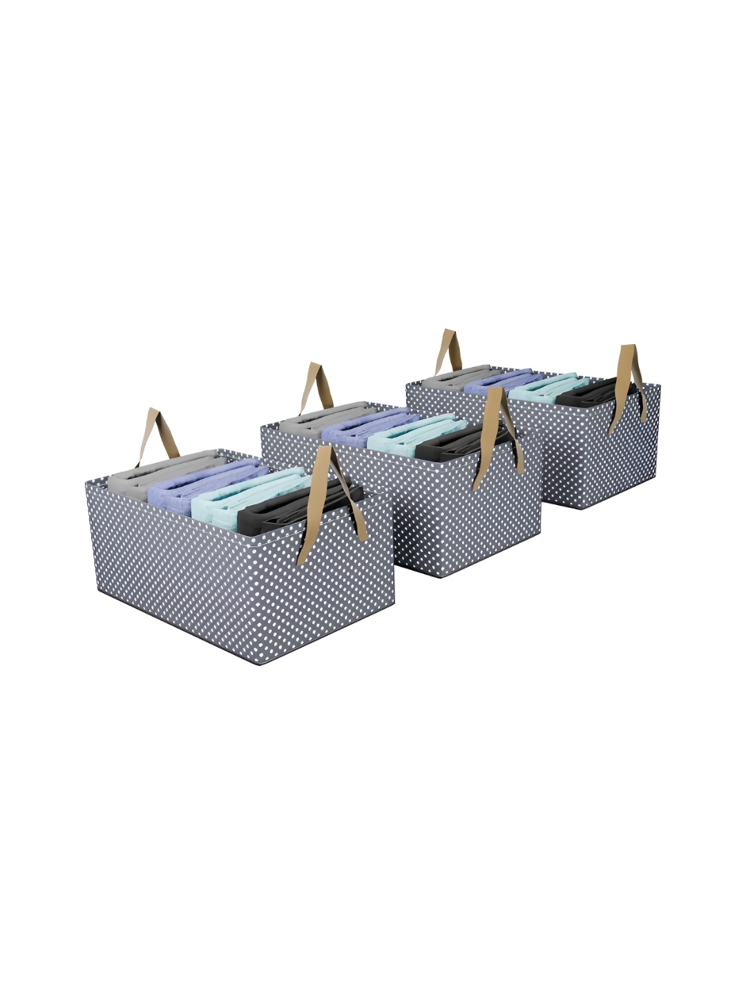 

Kuber Industries Grey 3 Pieces Regular Drawer Organisers