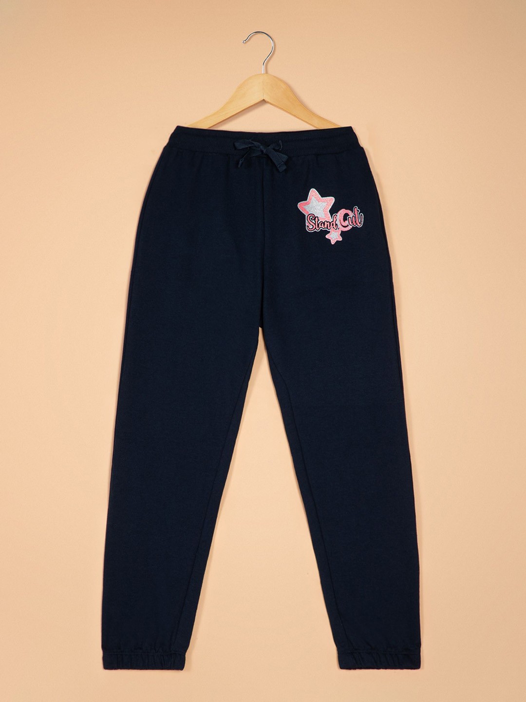 

Alan Jones Girls Regular Joggers Track Pants, Navy blue
