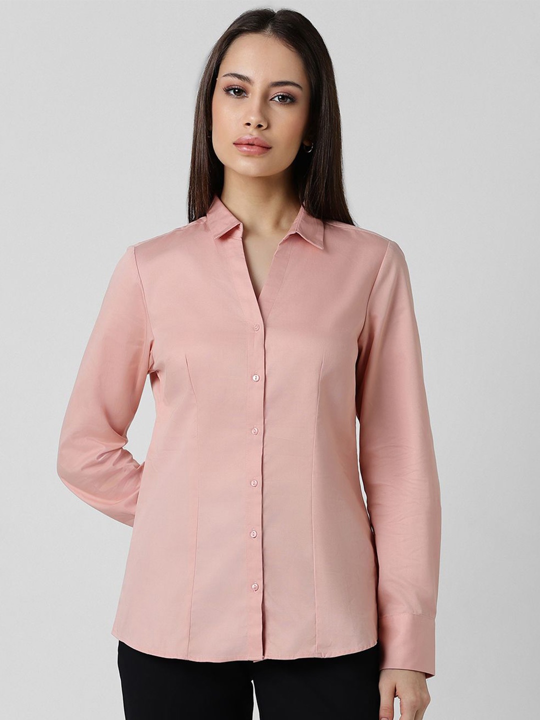 

Van Heusen Woman Women Opaque Formal Shirt, Pink
