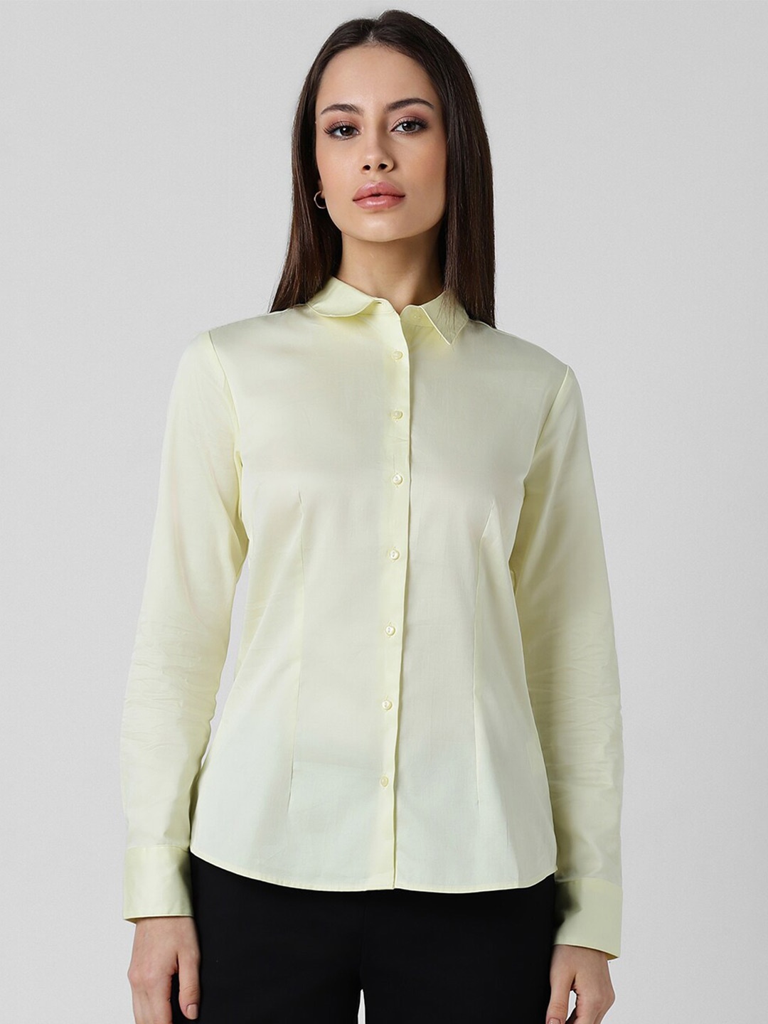 

Van Heusen Woman Women Opaque Formal Shirt, Yellow