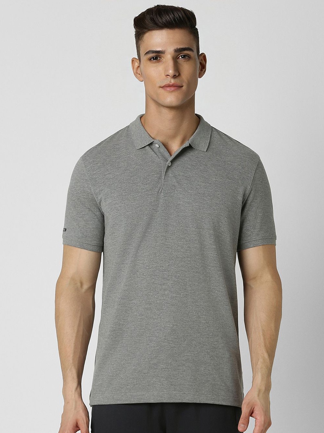 

Van Heusen Flex Men Solid Polo Collar T-shirt, Grey
