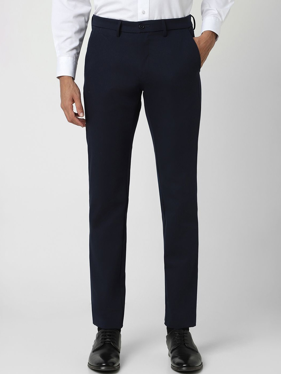 

Van Heusen Men Slim Fit Trousers, Navy blue