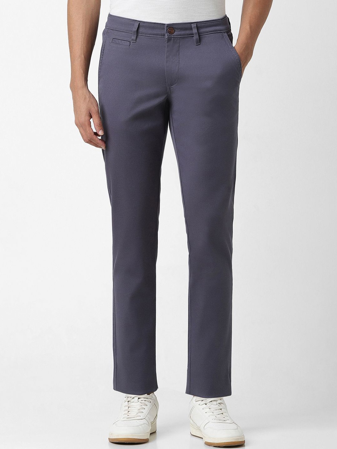 

Van Heusen Sport Men Mid-Rise Slim Fit Trousers, Grey