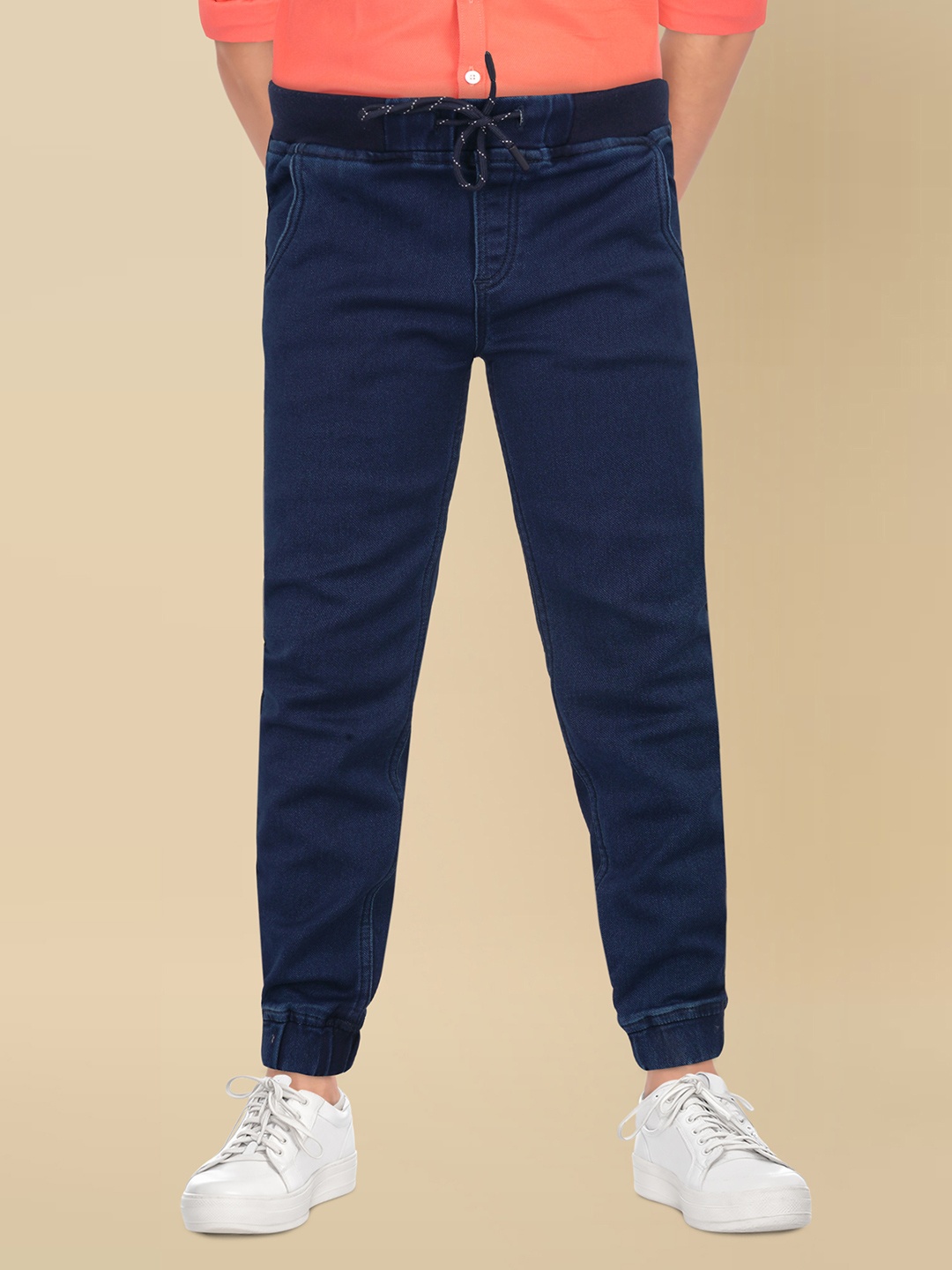 

Allen Solly Junior Boys Mid-Rise Low Distress Jeans, Navy blue