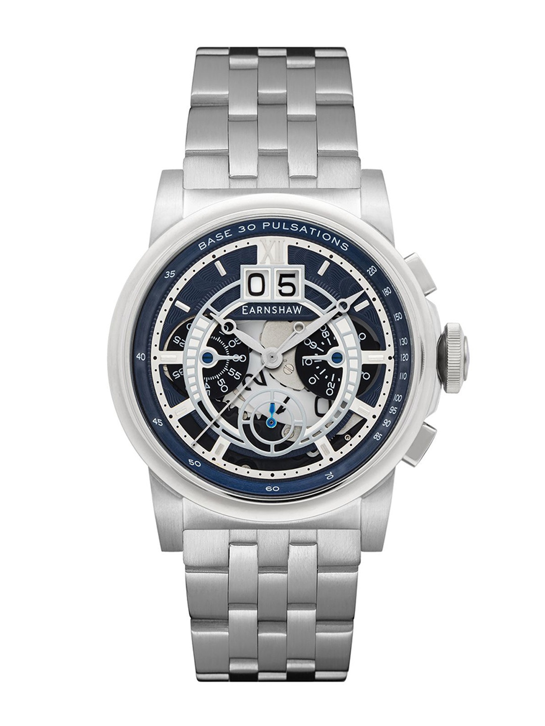 

EARNSHAW Men Dial & Stainless Steel Bracelet Style Straps Chronograph Watch ES-8267-22, Blue