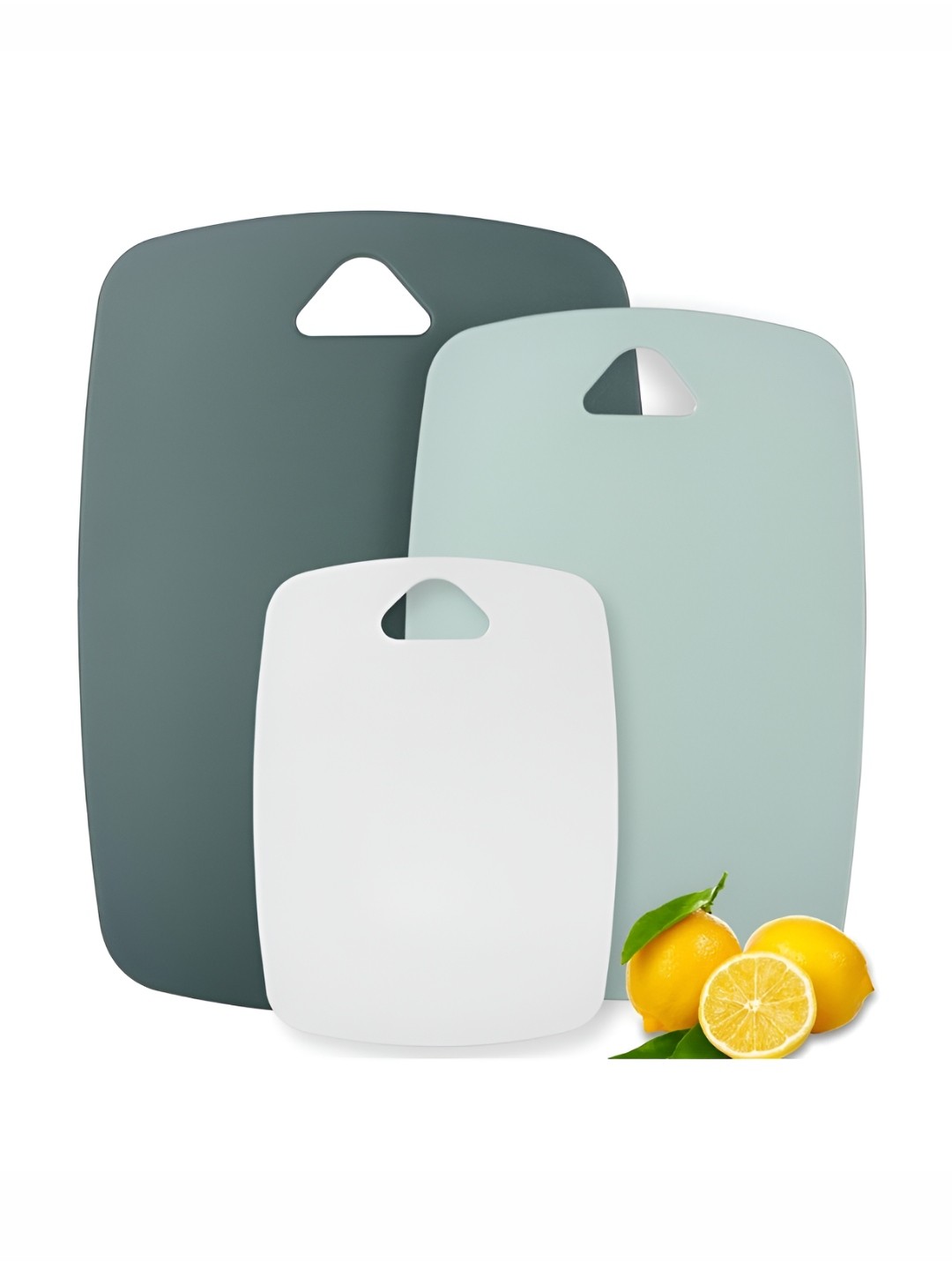 

P-Plus International Green & White 3 Pieces Non Slip Chopping Boards