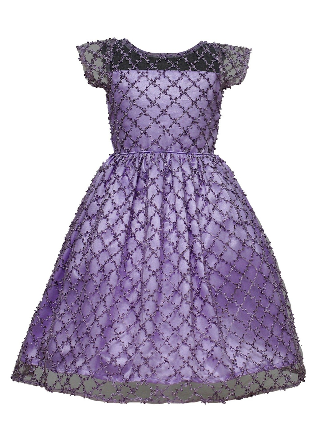 

BAESD Embroidered Satin Maxi Dress, Purple