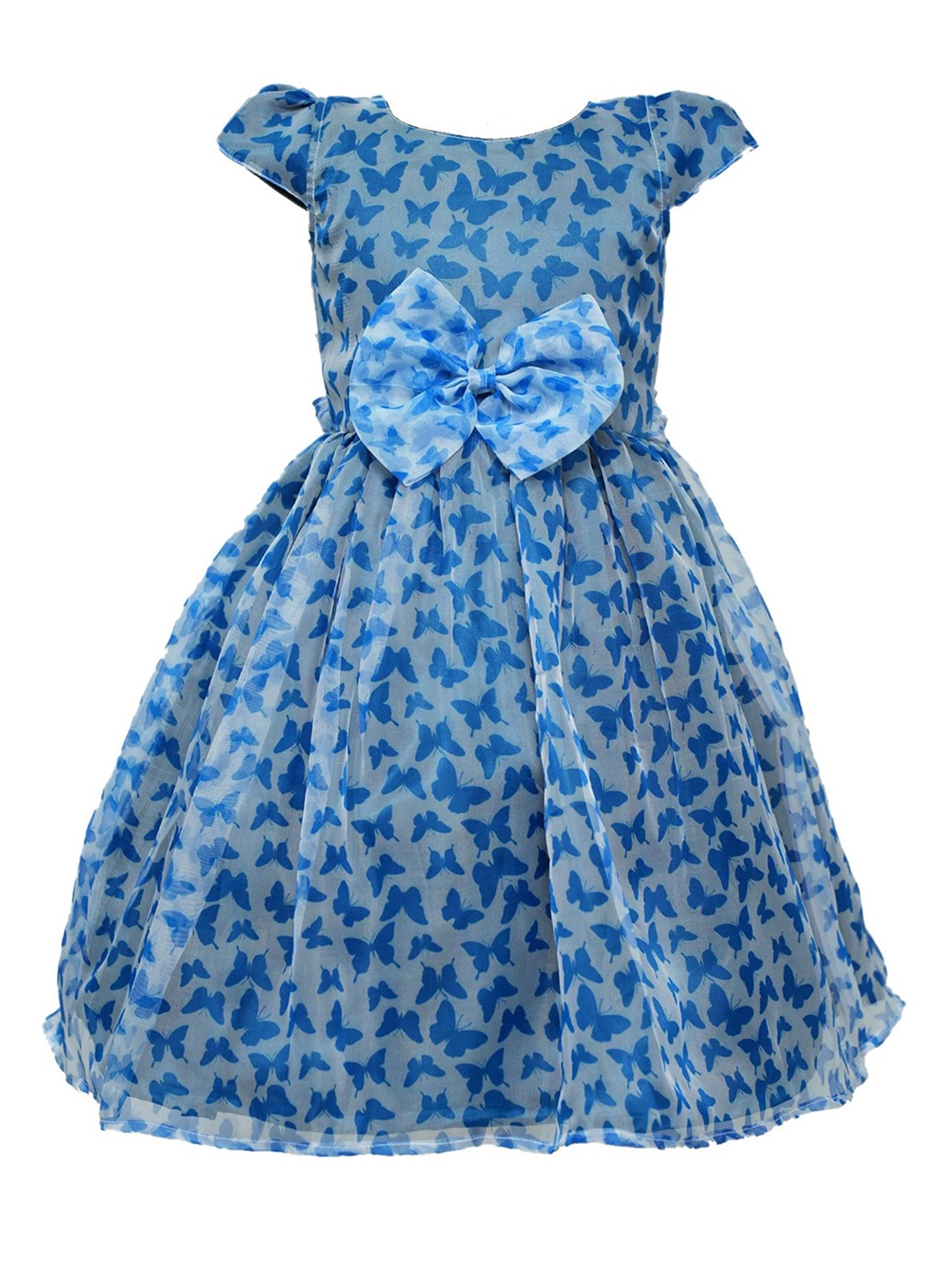 

BAESD Printed Fit and Flare Dress, Blue