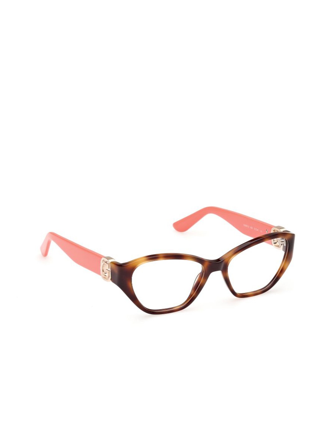 

GUESS Women Abstract Printed Full Rim Cateye Frames, Brown