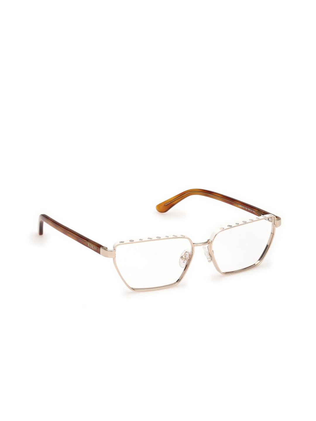 

GUESS Women Full Rim Rectangle Frames, Gold