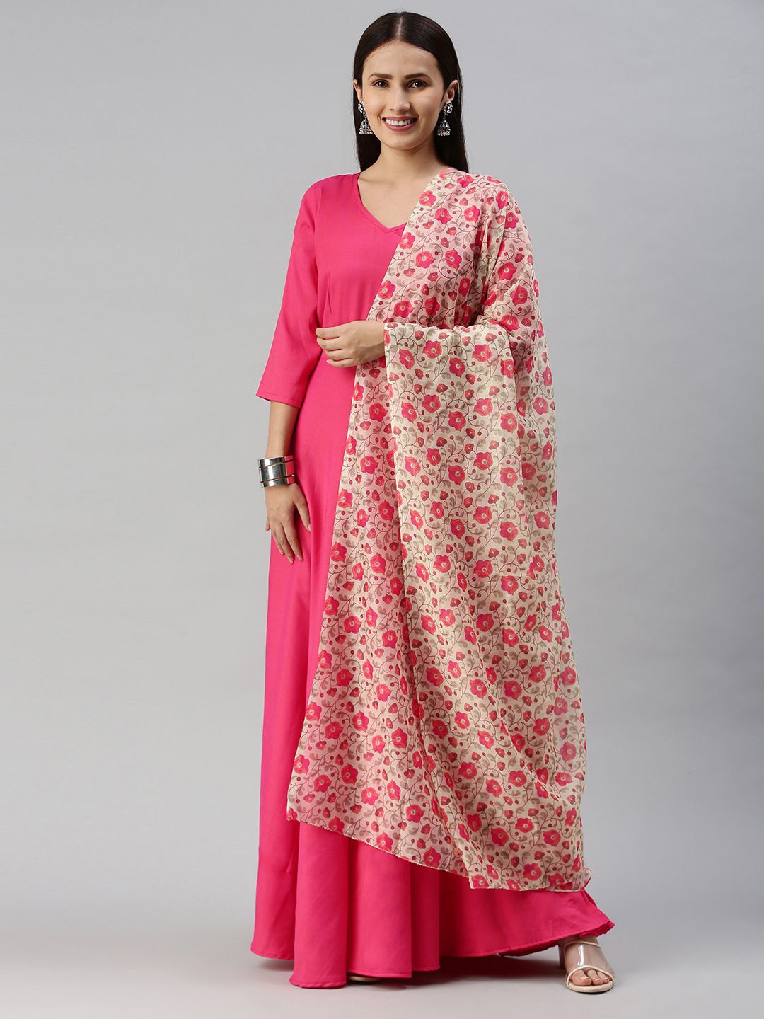 

Swishchick Floral Print Maxi Dress, Pink