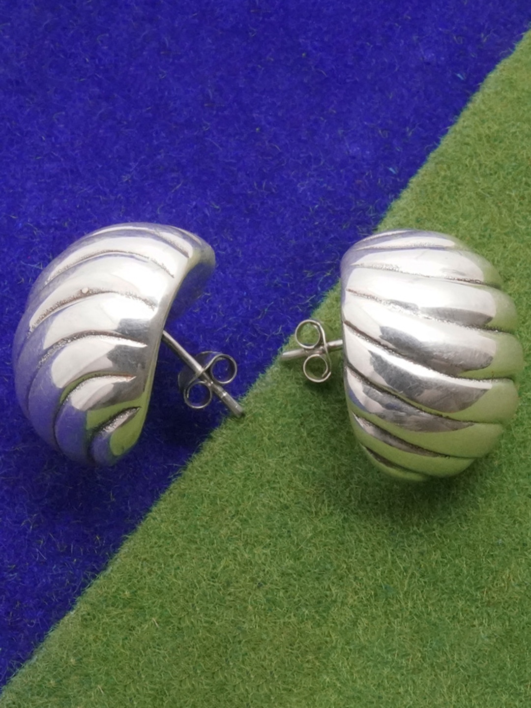 

925 SILLER 925 Sterling Silver Shell Shape Stud Earrings