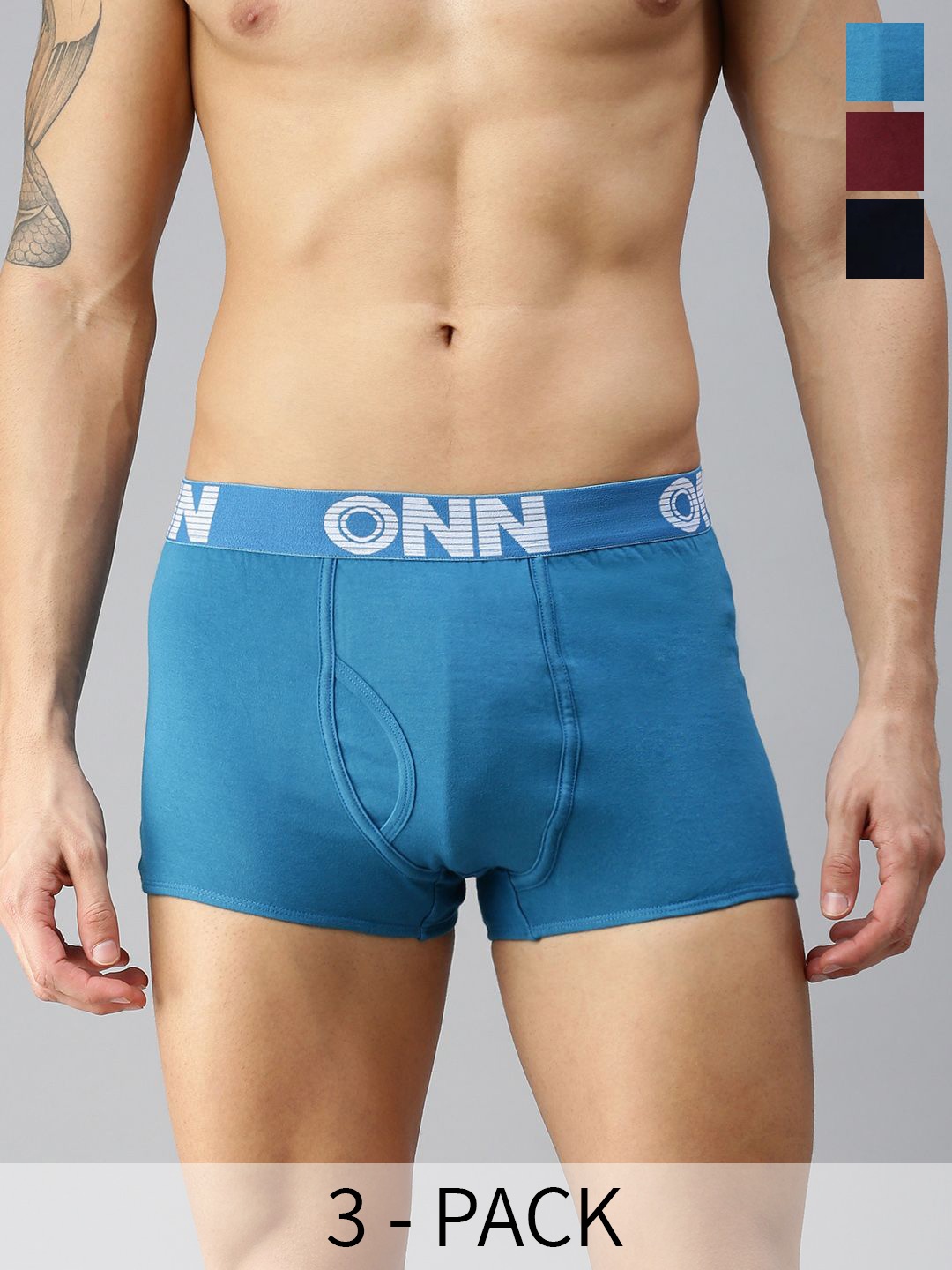 

ONN Pack of 3 Trunks, Blue
