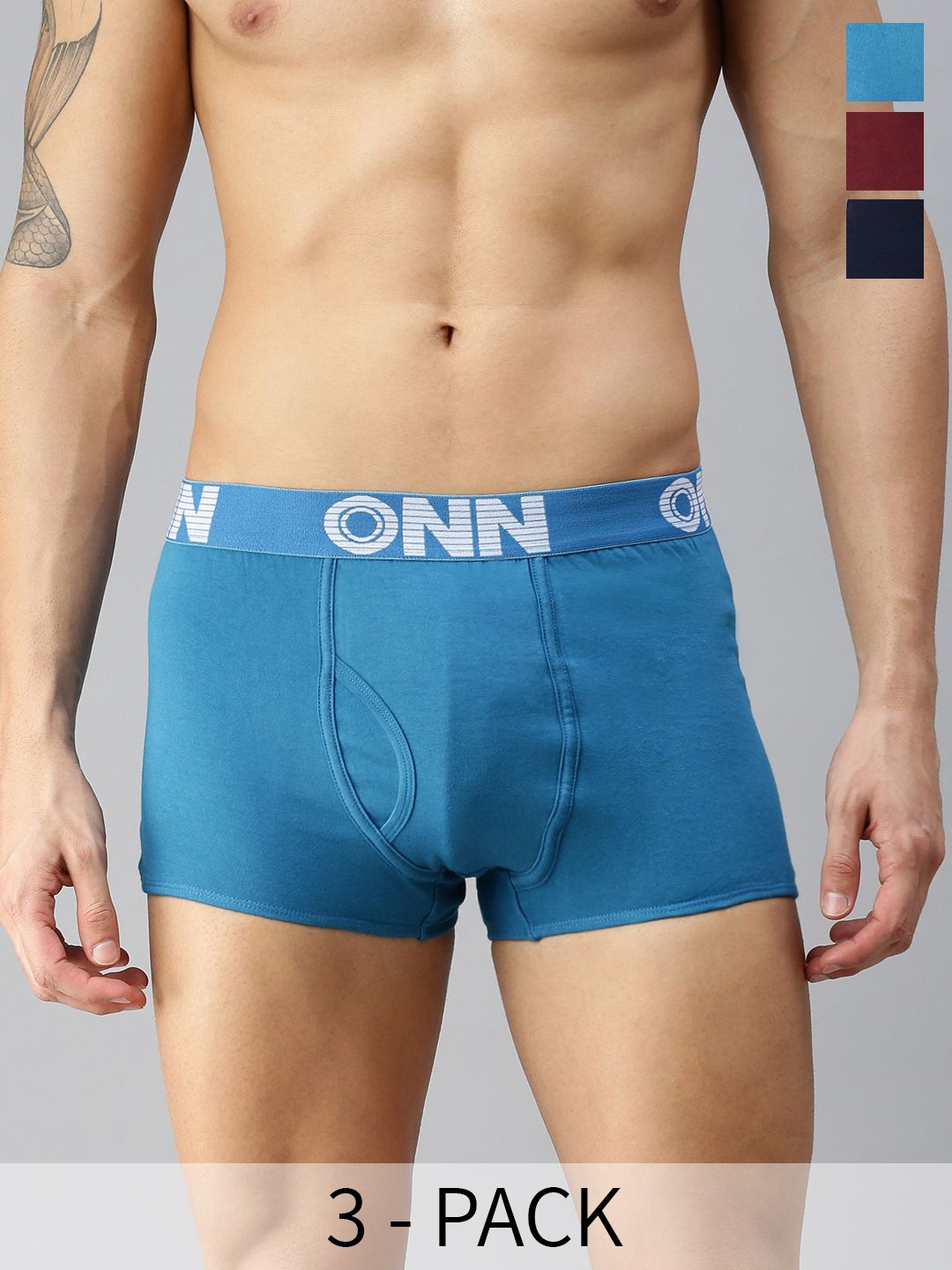 

ONN Pack of 3 Assorted Breathability Trunks-ONN_OR154_AST4_3PC