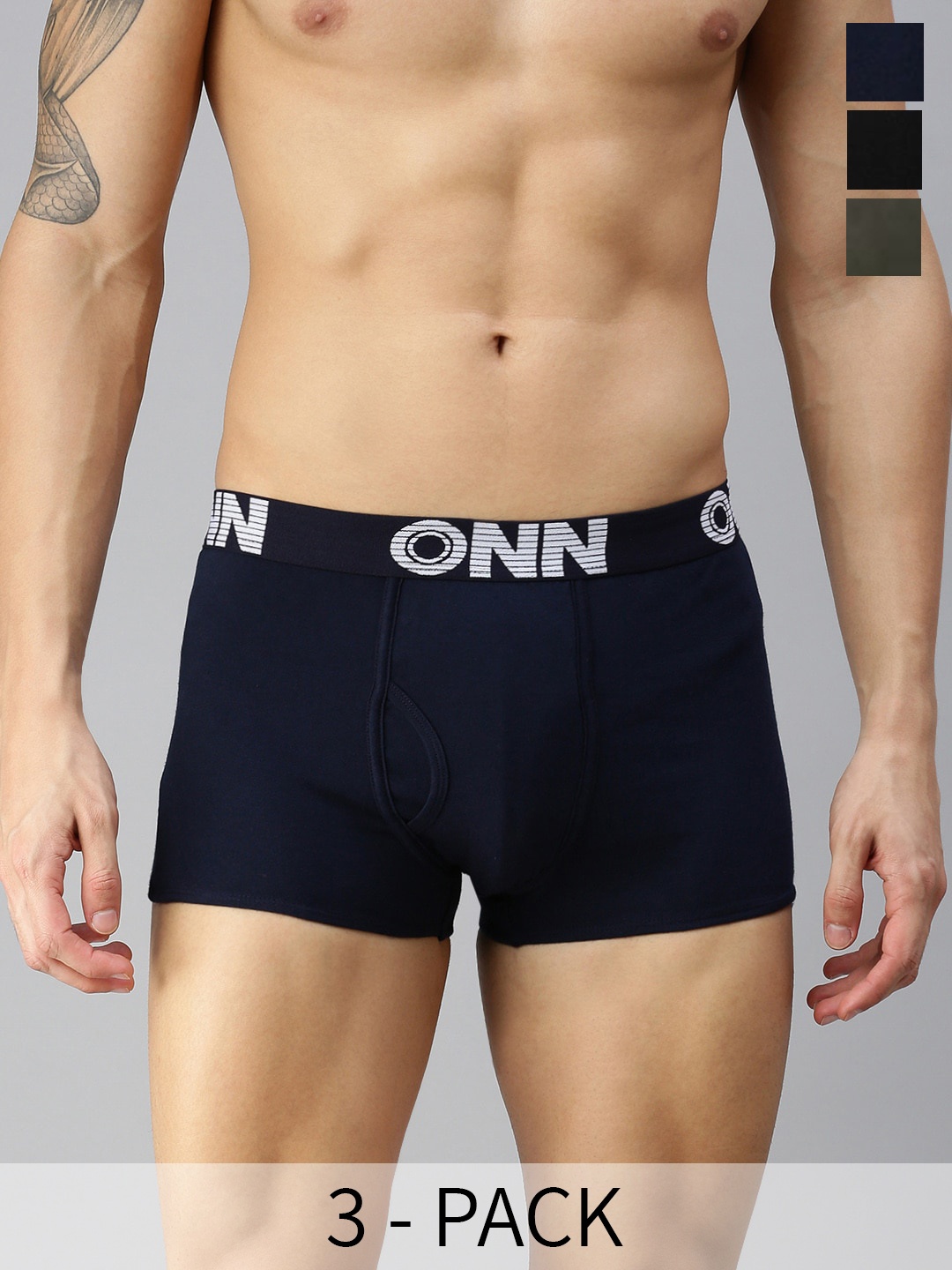 

ONN Pack Of 3 Assorted Trunks ONN_OR154_AST3_3PC, Black