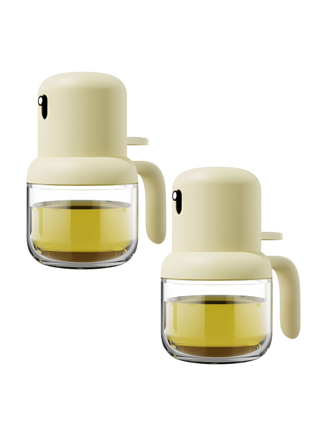 

P-Plus International Beige 2 Pieces Glass Oil Dispenser
