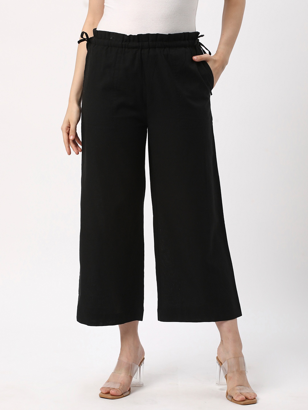 

R&B Women Culottes Trousers, Black