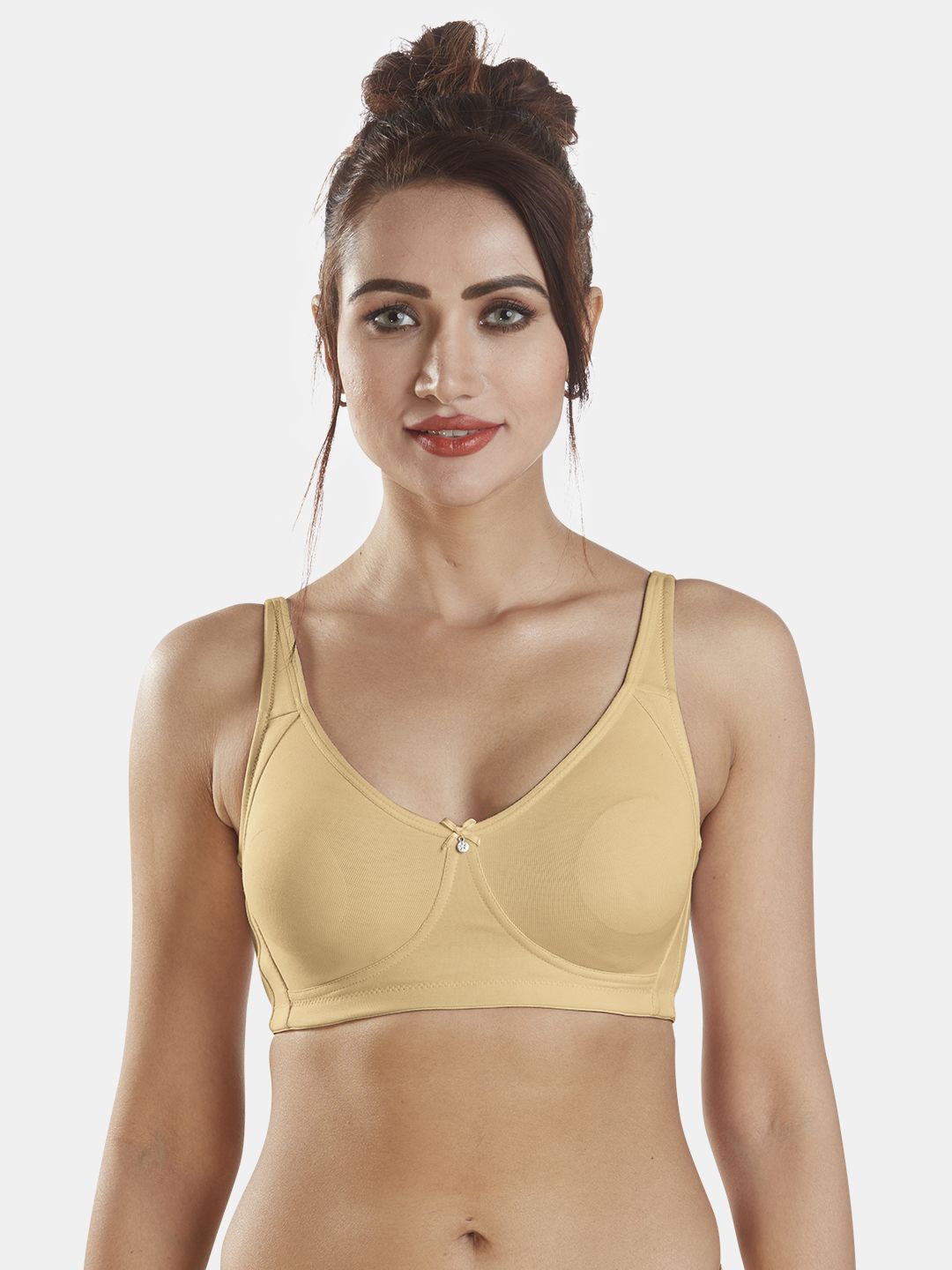 

Dazzle Full Coverage Seamless Non Padded T-shirt Bra With All Day Comfort, Nude