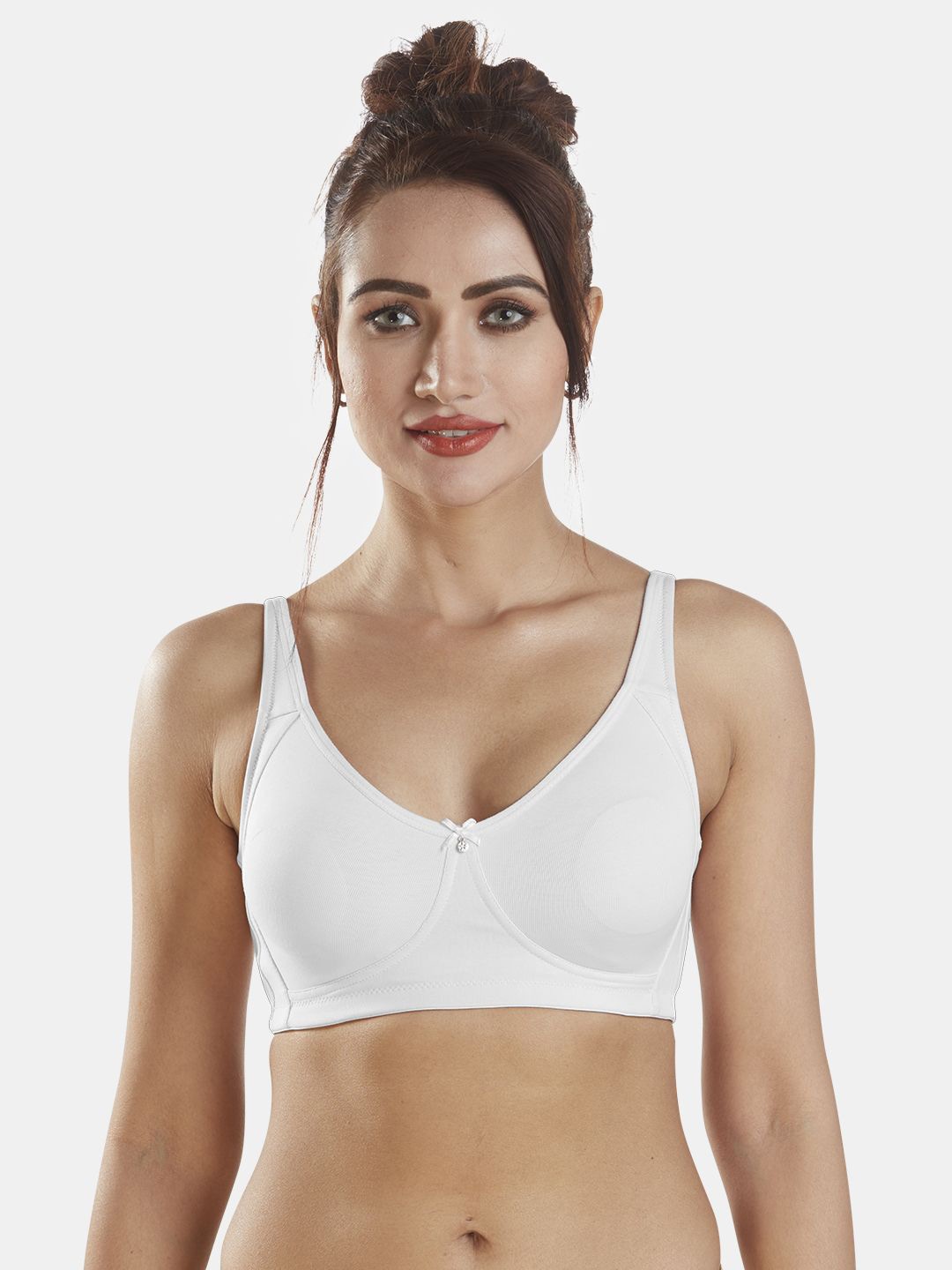 

Dazzle Full Coverage Non Padded Cotton T-Shirt Bra- All Day Comfort, White