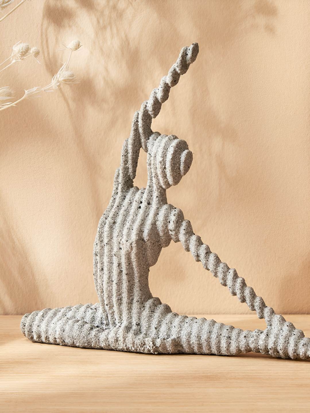 

Home Centre Grey Yoga Pose Lady Figurine Showpiece