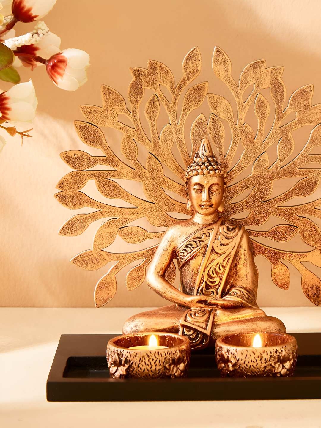 

Home Centre Gold-Toned Buddha Figurine Showpiece