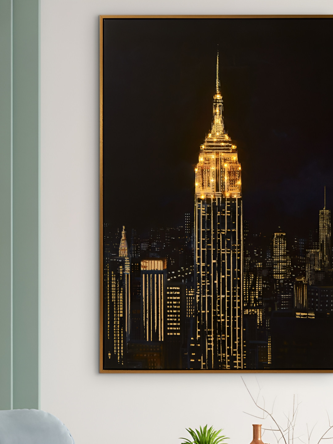 

Home Centre Black & Yellow Canvas Wall Art