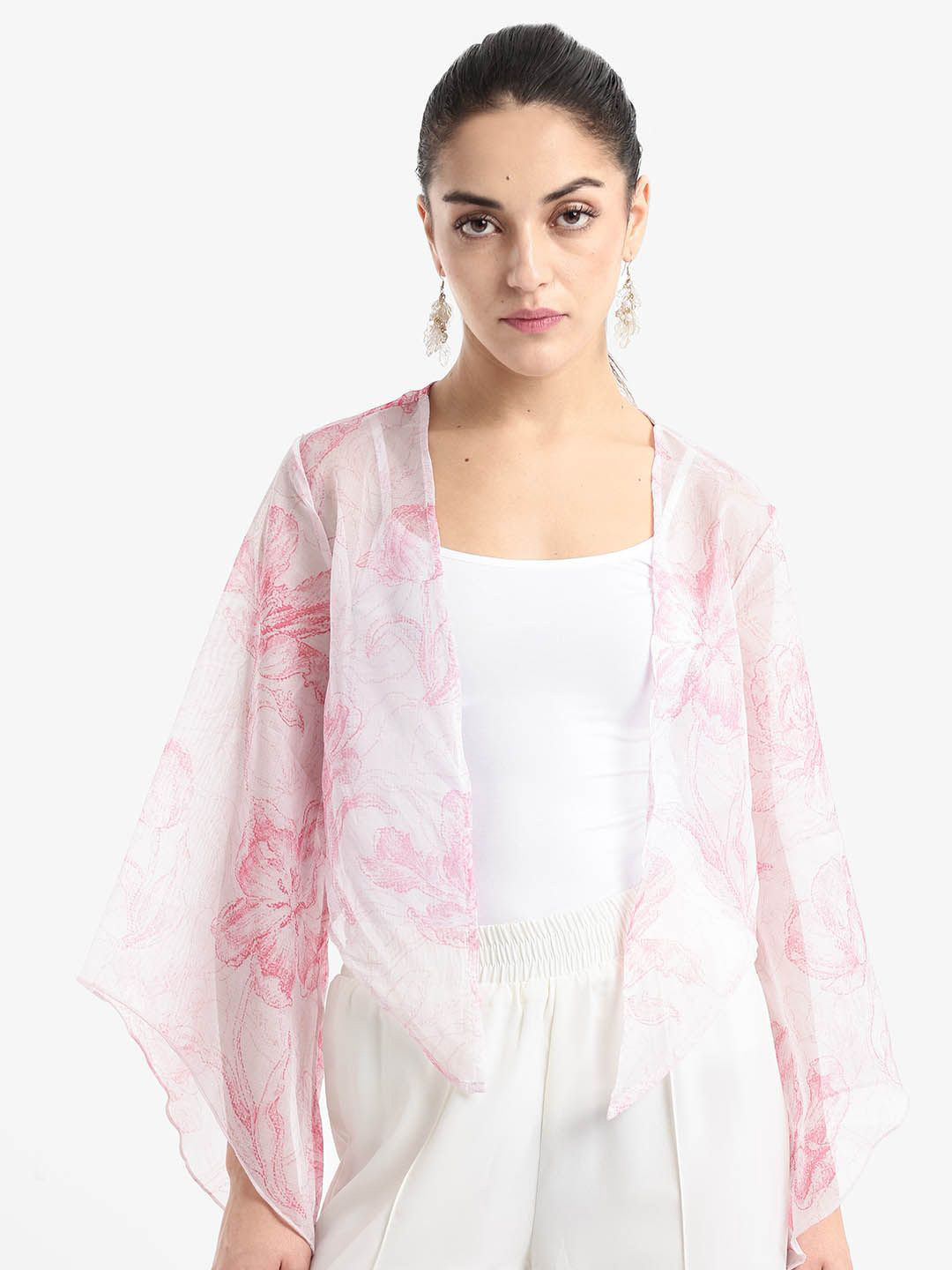 

RAREISM Women Printed Shrug, White
