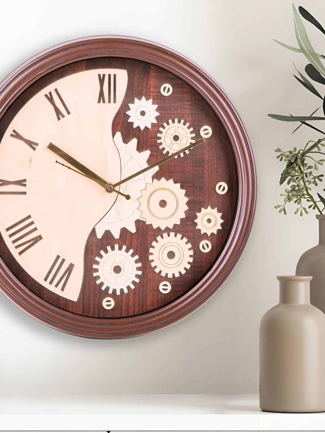 

Home Centre Brown & Beige Printed Analogue Contemporary Wall Clock