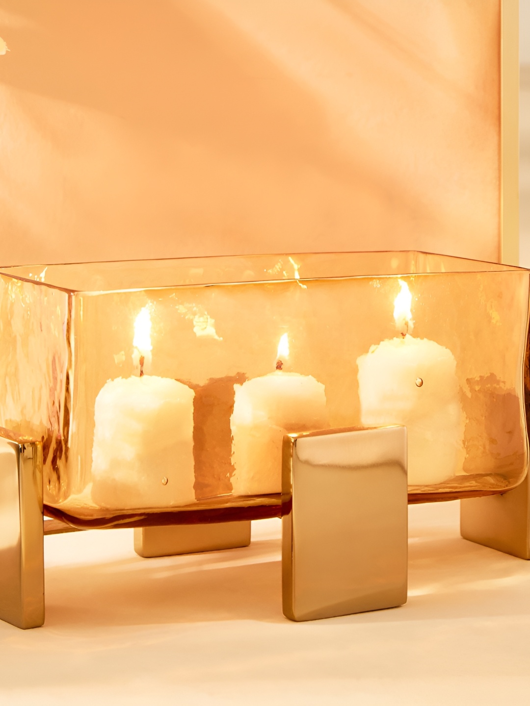 

Home Centre Blanco Yellow Glass Votive Holder