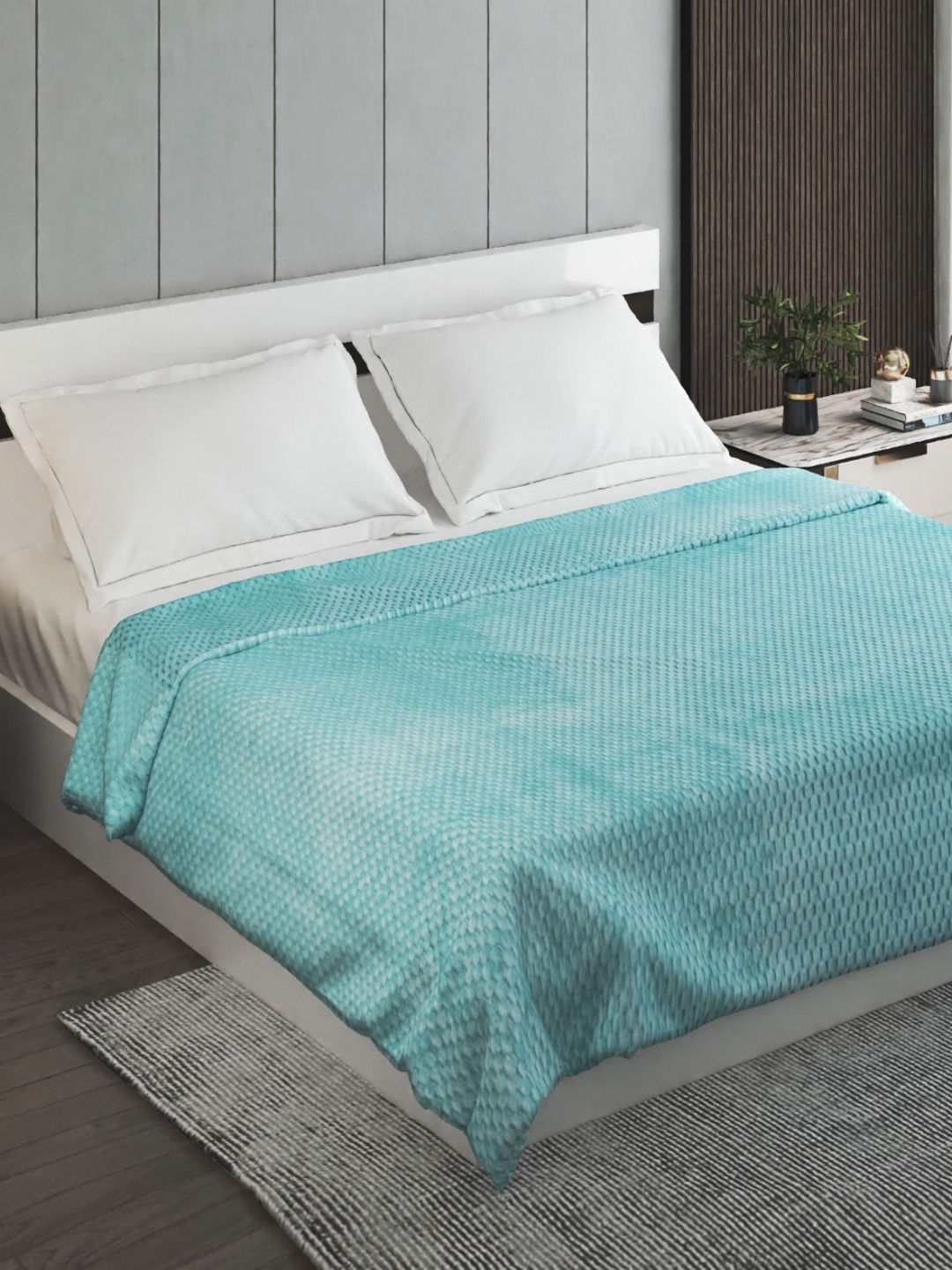 

Home Centre Blue Geometric 110 GSM Double Bed Blanket