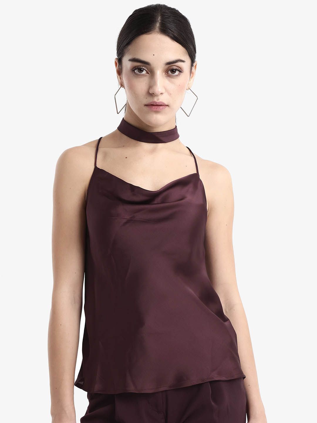 

RAREISM Styled Back Top, Maroon