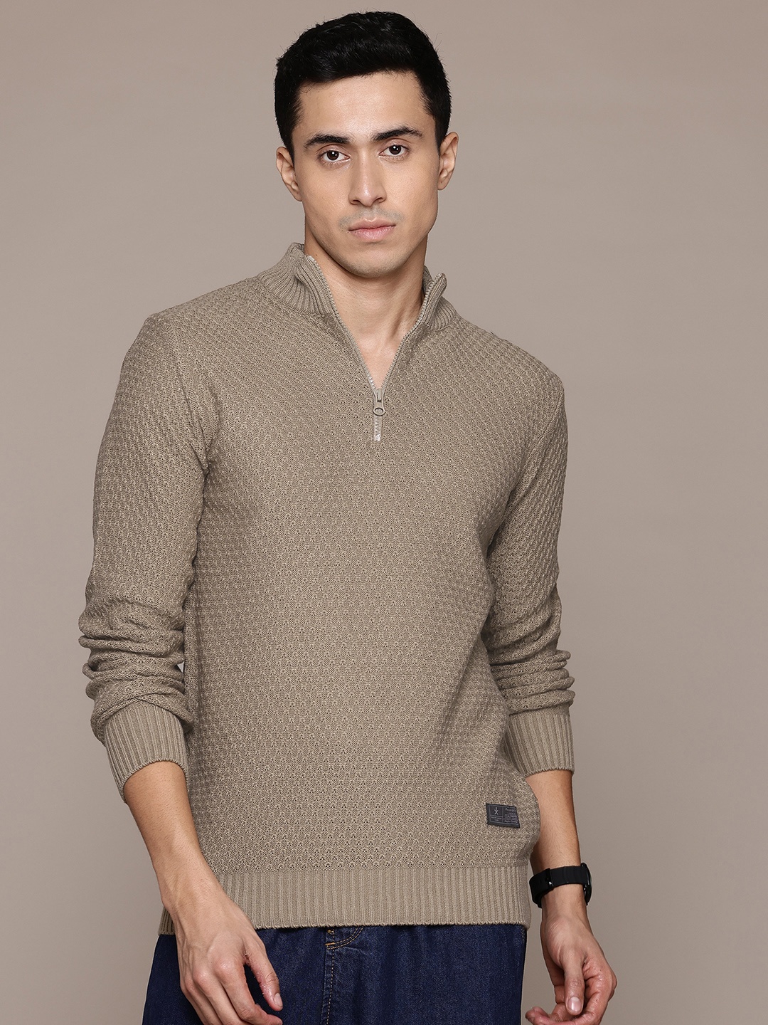 

The Roadster Lifestyle Co. Acrylic Self-Design Pullover, Taupe